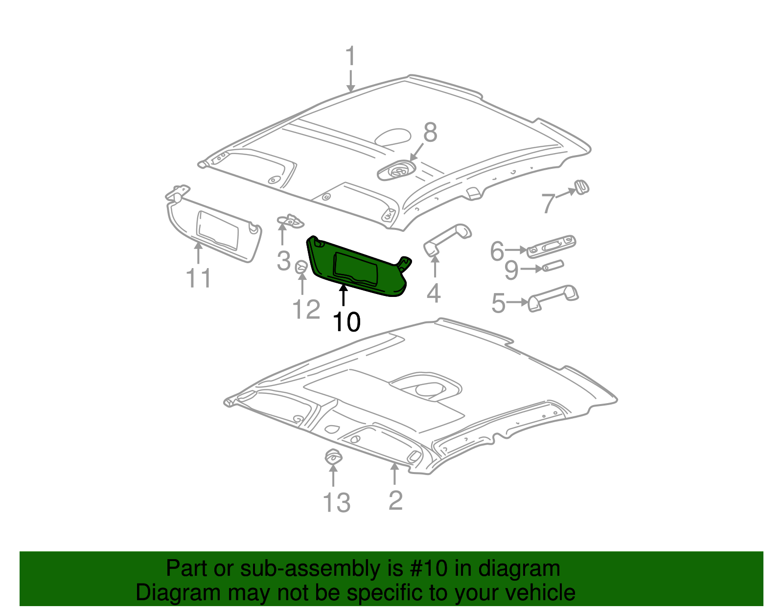 Sunshade Assembly *Opel Gray - GM (90440494)