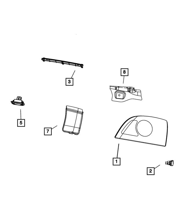 20052008 Chrysler Crossfire Center High Mounted Stop Lamp 5104955AC