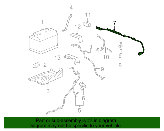 20072013 GM Negative Battery Cable 22846470 GM
