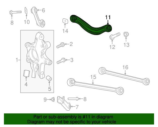 22927243 GM Rear Driver Side Suspension Upper Lateral Link GM Parts Store