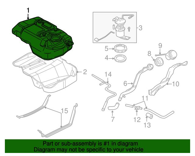 20012004 Mazda Tribute Fuel Tank ectt42110d