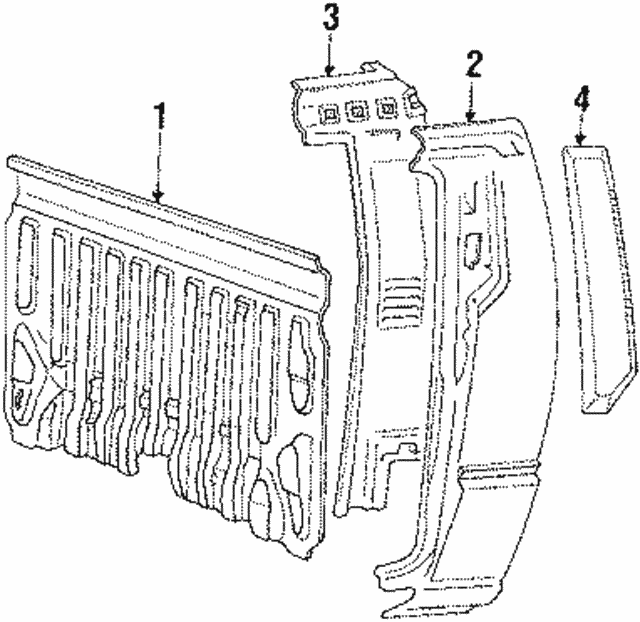 Genuine OEM Corner Panel Part MB637164 Fits 19901991 Mitsubishi