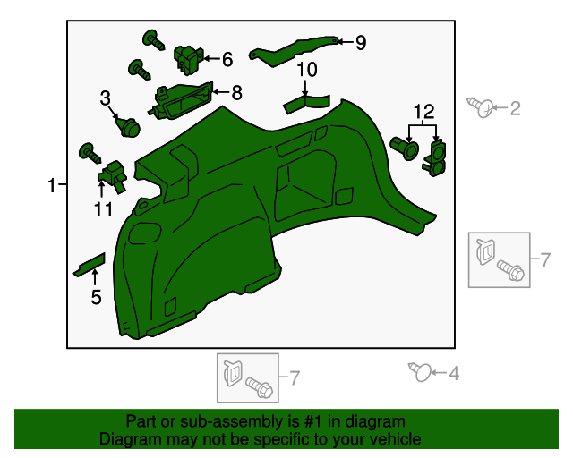 Genuine OEM Quarter Trim Panel Part 94027AL10AVH Fits 20152019 Subaru Outback Up To 35 Off