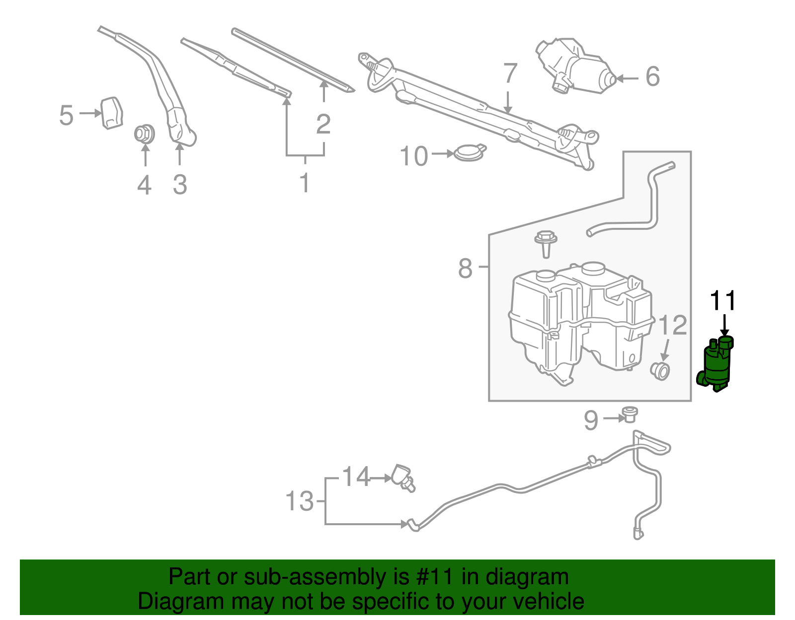 Windshield Washer Pump - GM (25792626)