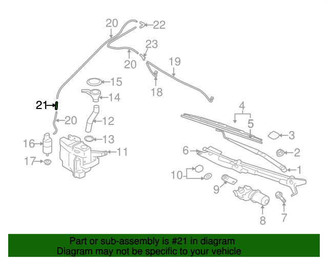 Genuine OEM Washer Hose Joint Part MB848908 Fits 20072021 Mitsubishi