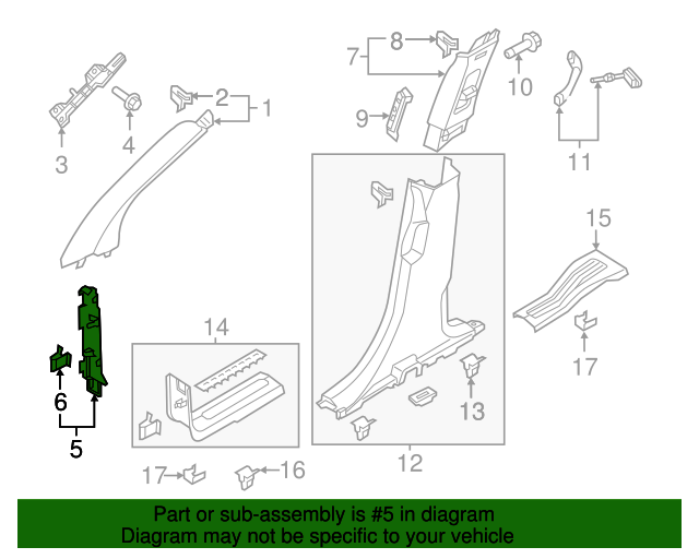 20162019 Ford Cowl Kick Panel BB5Z78044C60AD QuirkParts