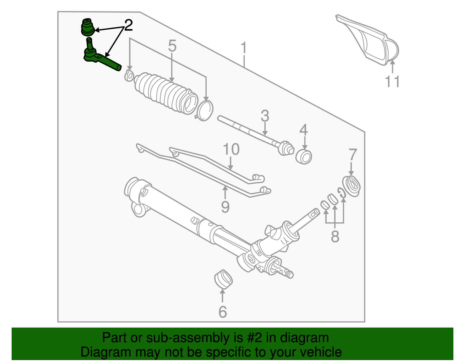 Outer Tie Rod - GM (19418692)