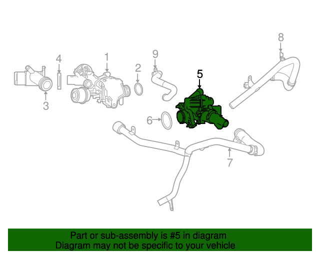 20172019 Infiniti QX30 Engine Coolant Thermostat Kit 21200HG00F