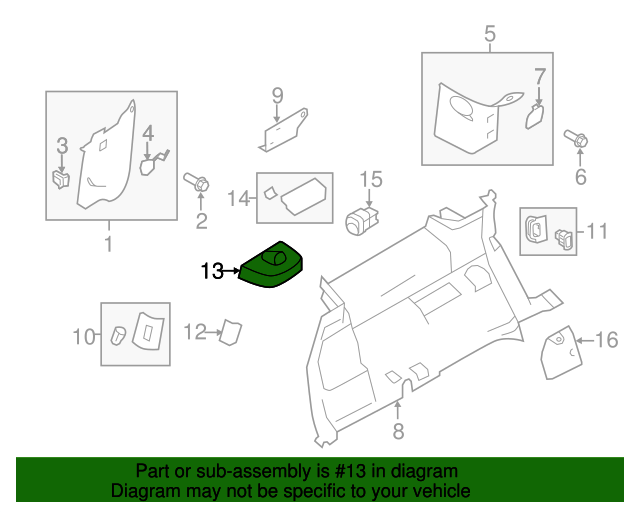 20092019 Ford Flex Cup Holder Driver's Side (LH) 8A8Z7413560AE