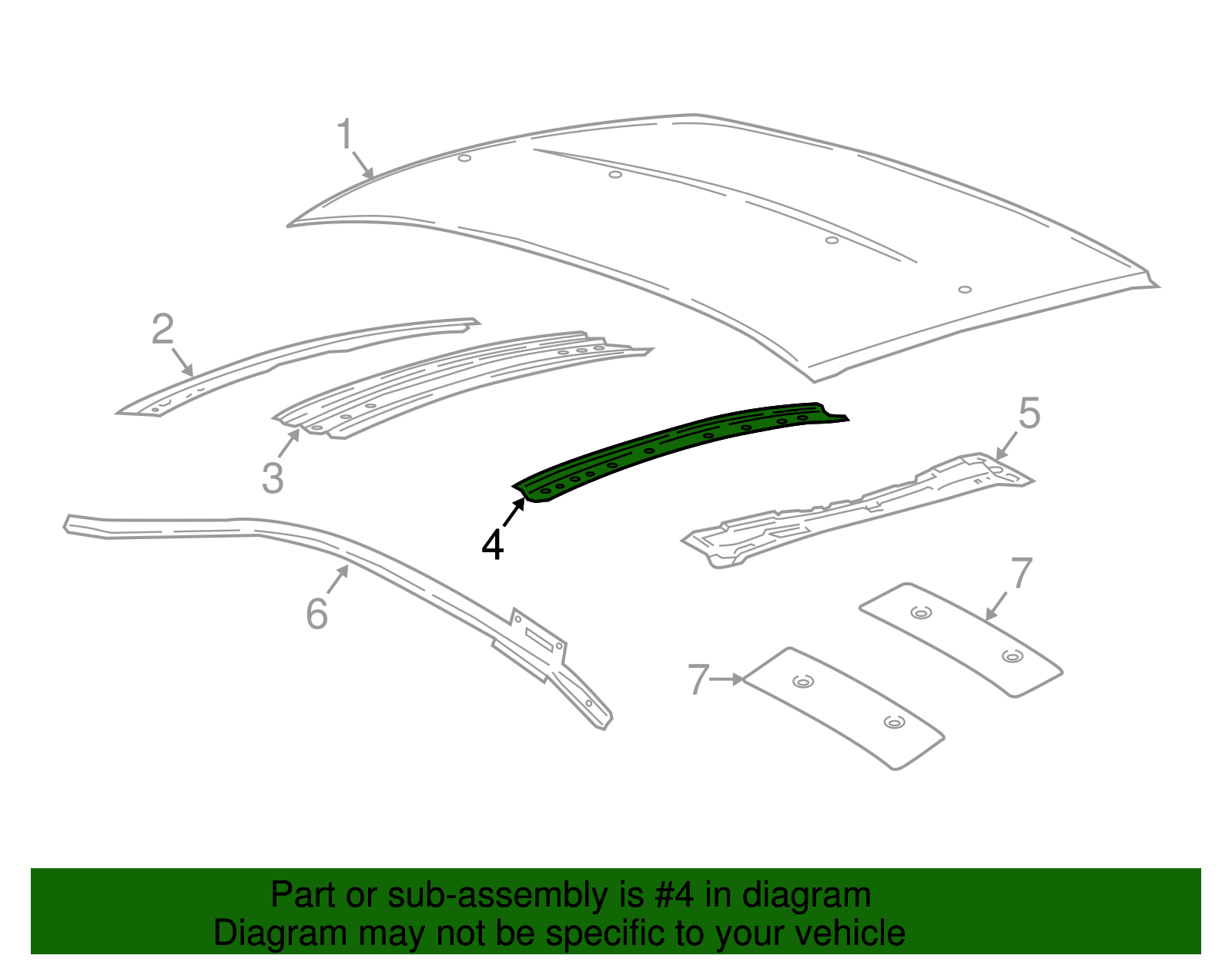 Rear Bow - Ford (GD9Z-5451294-A)