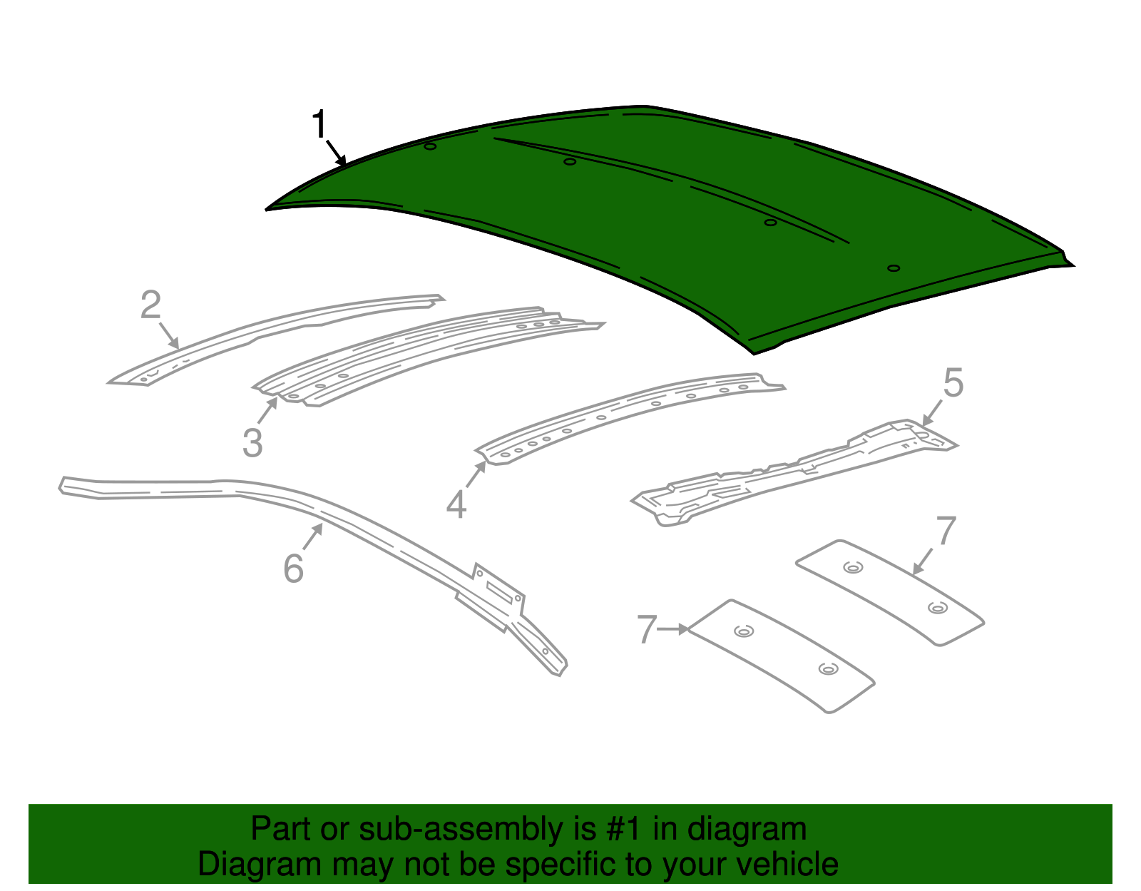 Roof Panel - Ford (GD9Z-5450202-B)