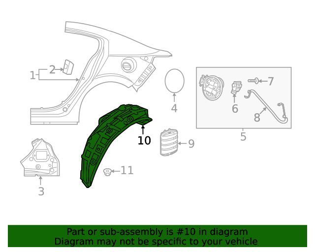 BCJH561H1A Wheelhouse Liner 20192021 Mazda 3 MazdaSwag