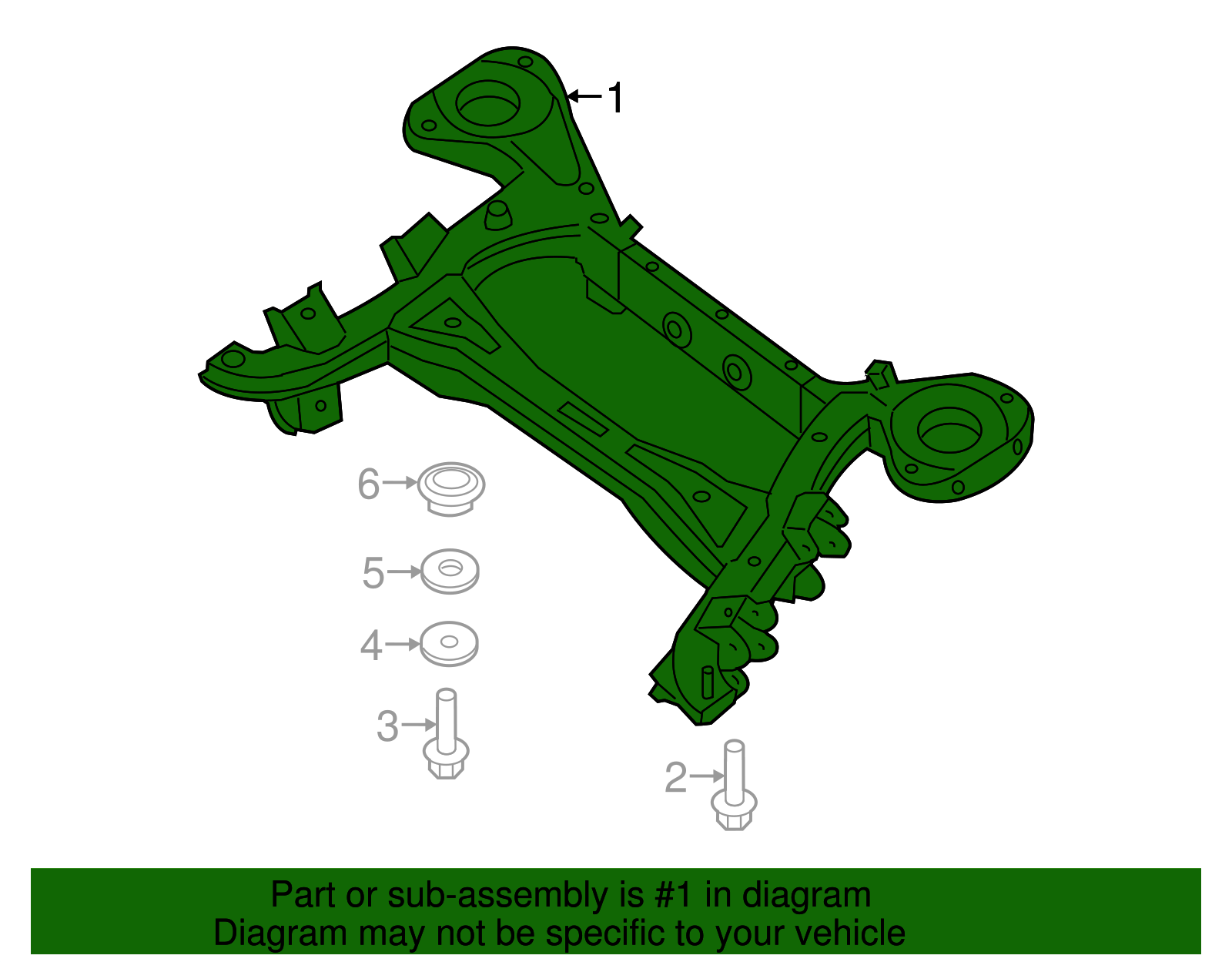 55400-5ZA0A - Suspension Cross-Member 2017-2020 Infiniti