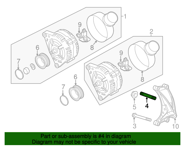 WHT-005-825 - Alternator Stud 2012-2019 Audi | Audi OEM Parts