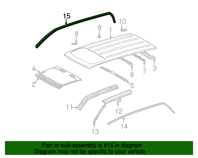 20012004 Toyota Sequoia Weatherstrip 623820C030 Toyota Parts