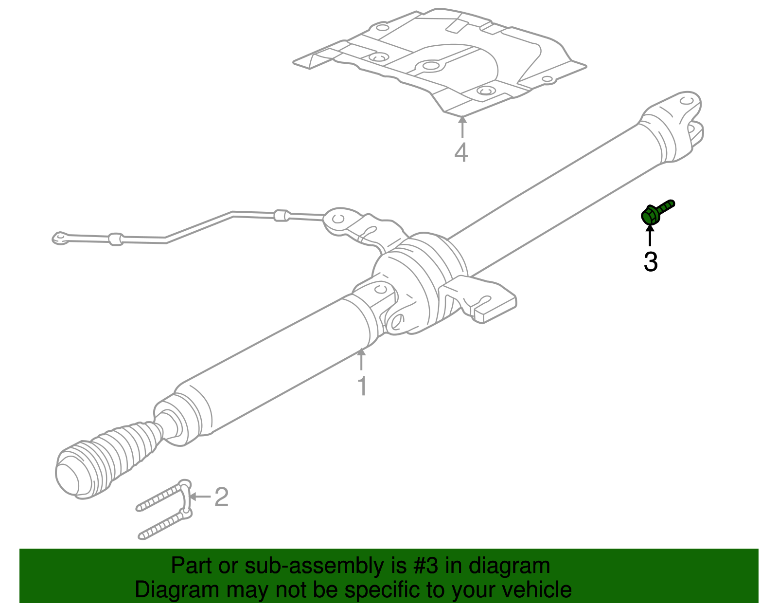 Drive Shaft Assembly Bolt - Ford (YL8Z-4N272-AA)