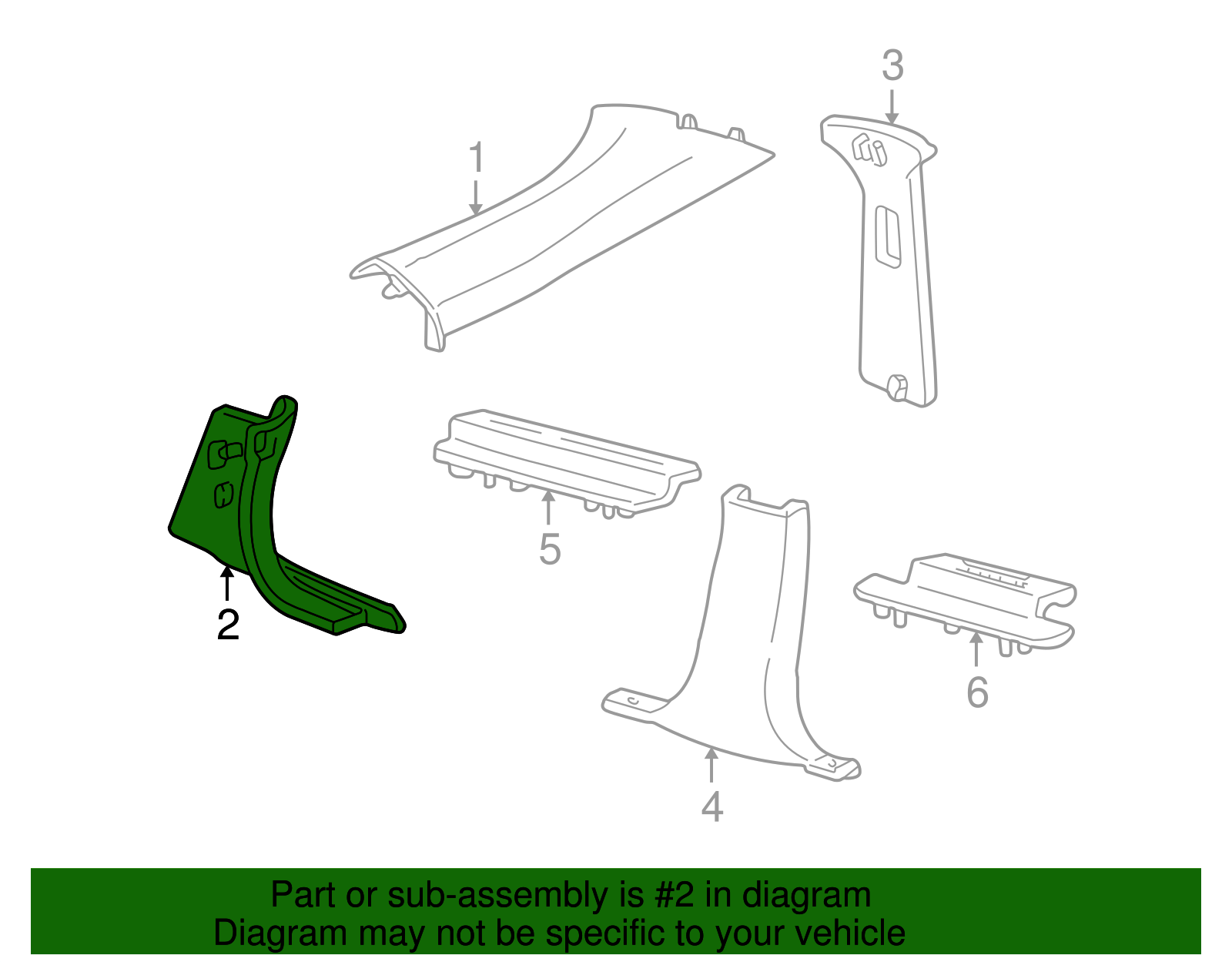 Cowl Kick Panel - Ford (XW4Z-5402344-AAD)