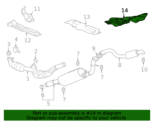 20212023 GM Exhaust Rear Underbody Heat Shield 84687184 Auto Parts