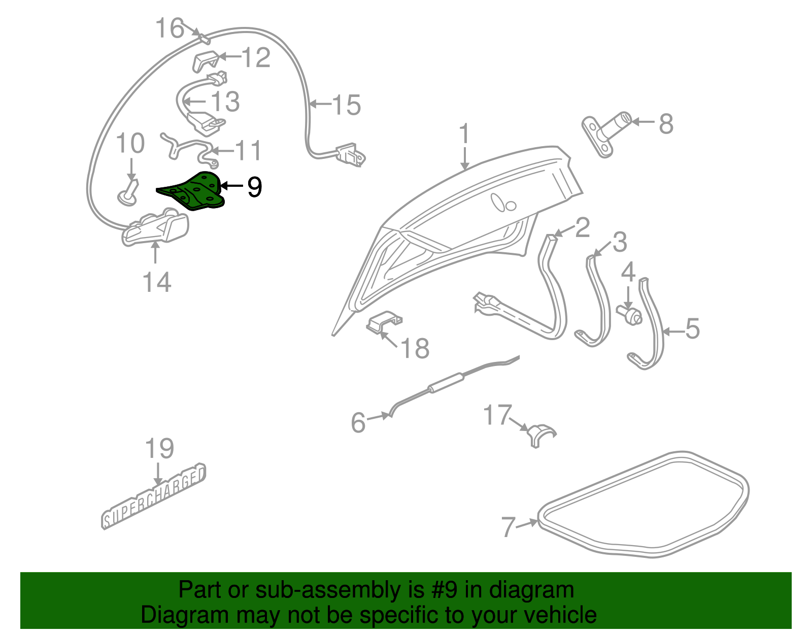 Trunk Lid Release Actuator - Buick (25716231)