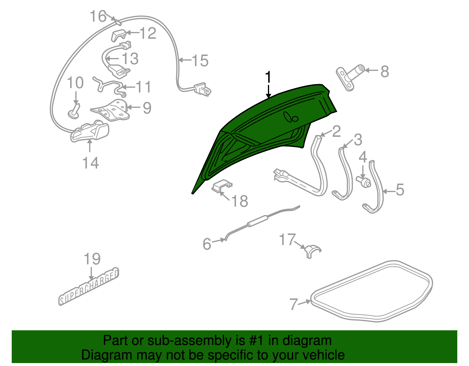 Trunk Lid - Buick (25727691)