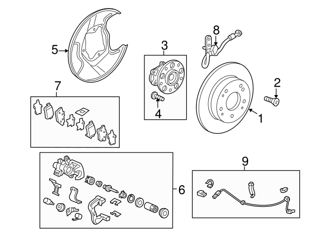 Acura 43019-TR3-A01 Disc Brake Caliper