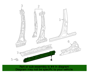 61403-62900 - Rocker Reinforced 2016-2020 Toyota Mirai ...