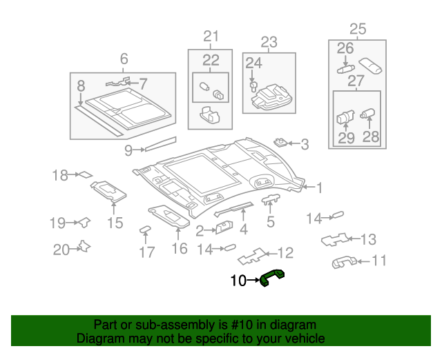 204-810-00-51-7E94 - Grip Handle 2008-2018 Mercedes-Benz  