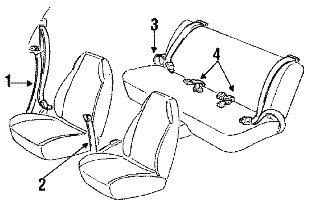 Belt Kit, D/Seat(Bkl Side)              Sap*Sapphire - GM (12330627)
