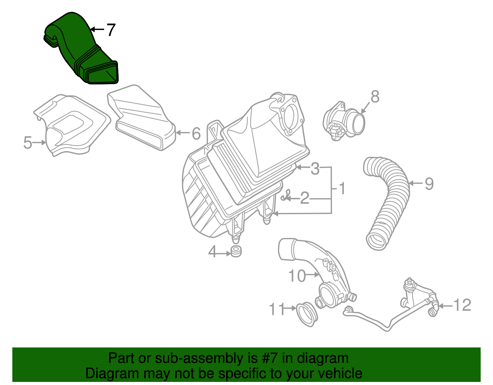 Intake Pipe - Volkswagen (8D0-129-617-AA)