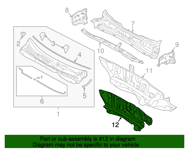 Genuine Hyundai 84124-2S000 Dash Panel Insulator