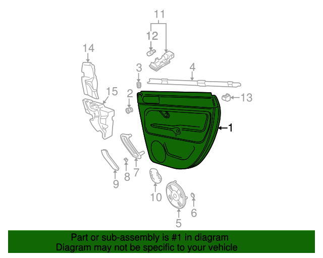 Door Trim Panel 3B5-867-211-AH-LLF