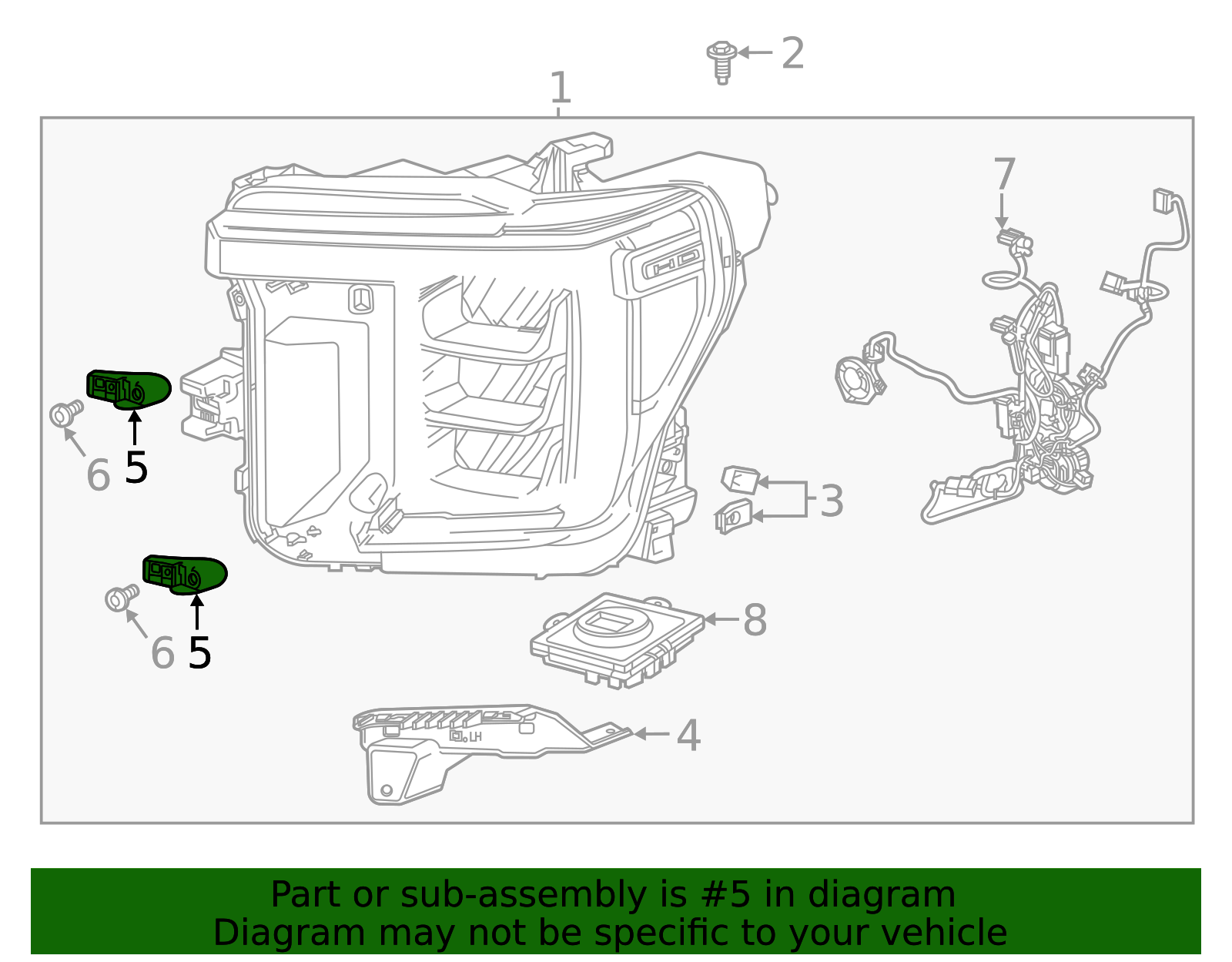 Driver Side Headlamp Bracket - GM (84462836)