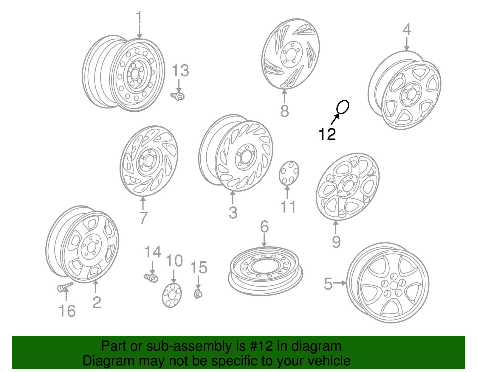 Cap, Hub - GM (09595571)