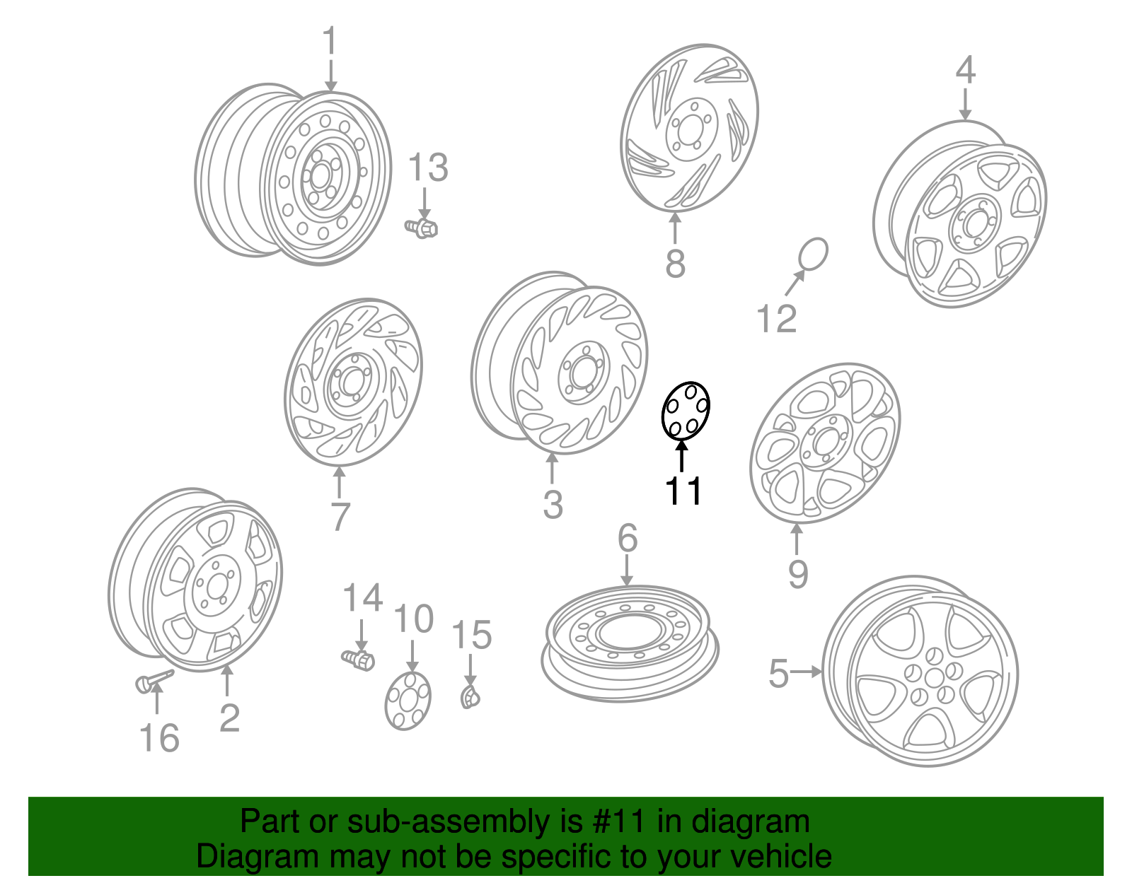Cap Assembly, Hub - GM (90539610)
