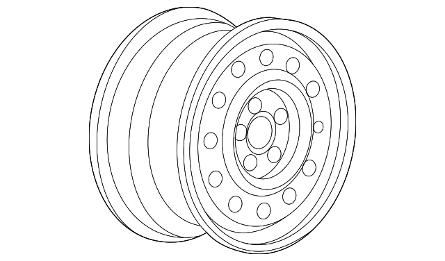 Black 15x6-Inch Wheel - GM (90575885)