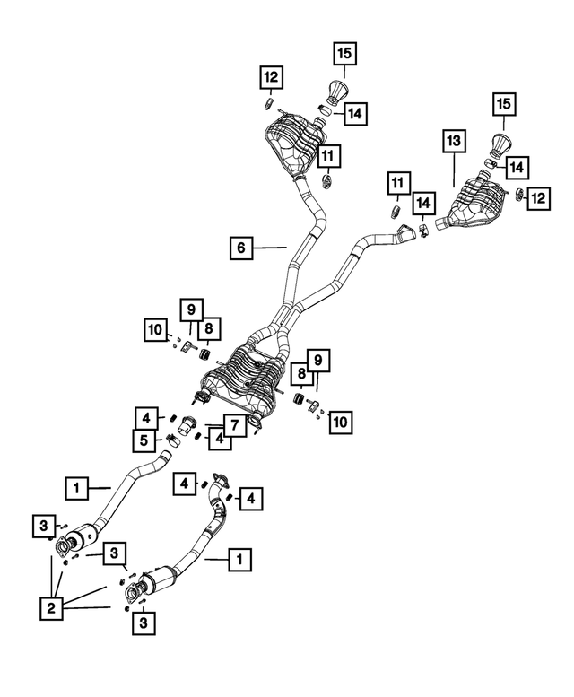 20152021 Jeep Grand Cherokee Exhaust Resonator And Pipe 68227908AE