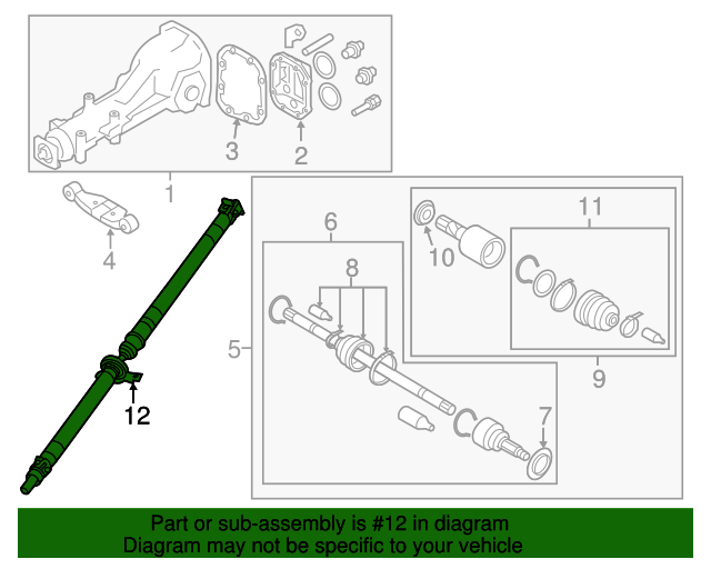 27111FL100 Drive Shaft Assembly 2017 Subaru Impreza Subaru Parts Quick