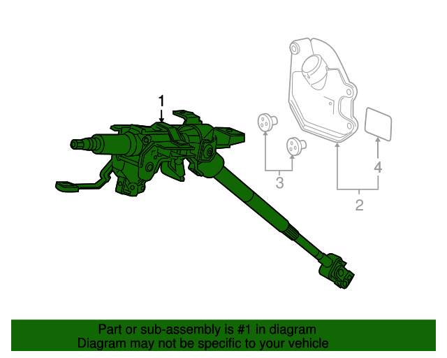 OEM 20122015 Honda Pilot Column Assembly, Steering 53200SZAA02 Majestic Honda Automotive Parts