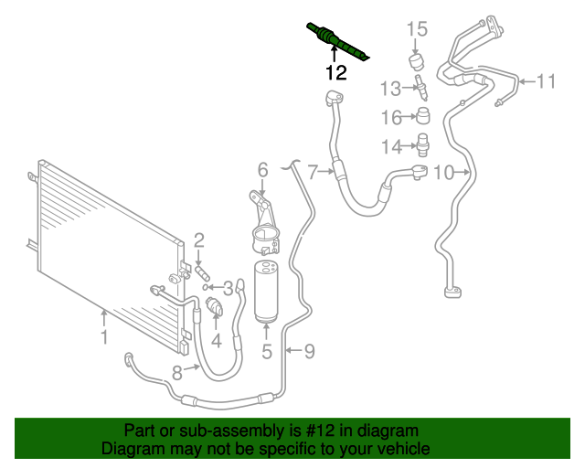 8E0820177A A/C Orifice Tube 20022015 Audi Audi OEM Parts