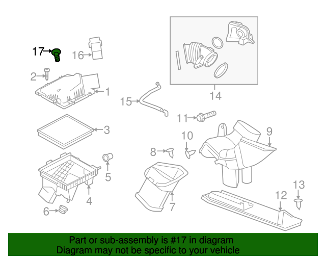 20112016 Buick Mass Airflow Sensor Bolt 13306966