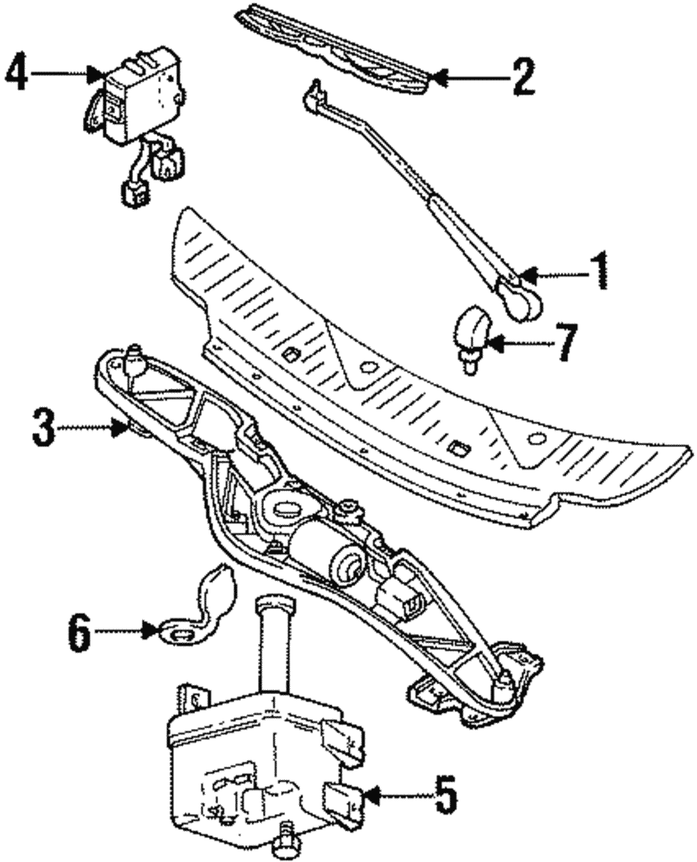 Motor & Linkage - Ford (YF5Z-17508-AA)