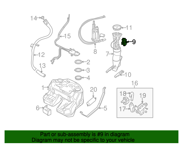 Genuine OEM Fuel Gauge Sending Unit Part LR043157 Fits 20102012 Land