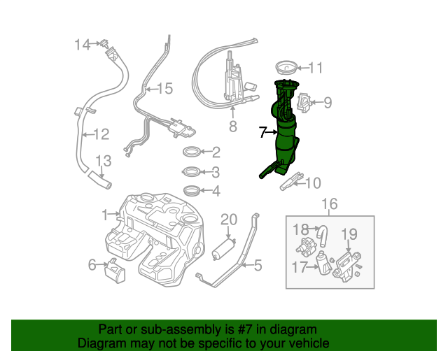 20102012 Land Rover Range Rover Fuel Sender Unit LR043154 Rover Jaguar