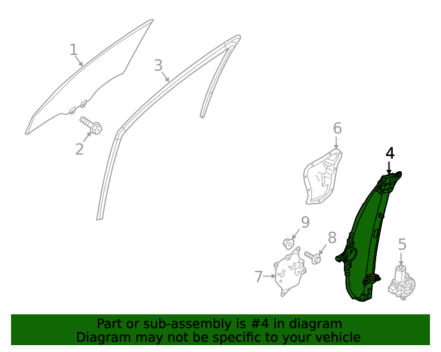 20192021 Mazda 3 Window Regulator BDTS59590