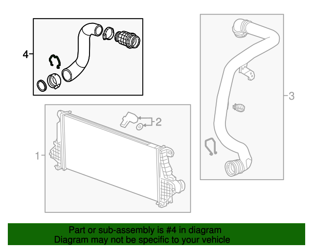 20162023 Chevrolet Malibu Turbocharger Intercooler Hose 84335762 GM