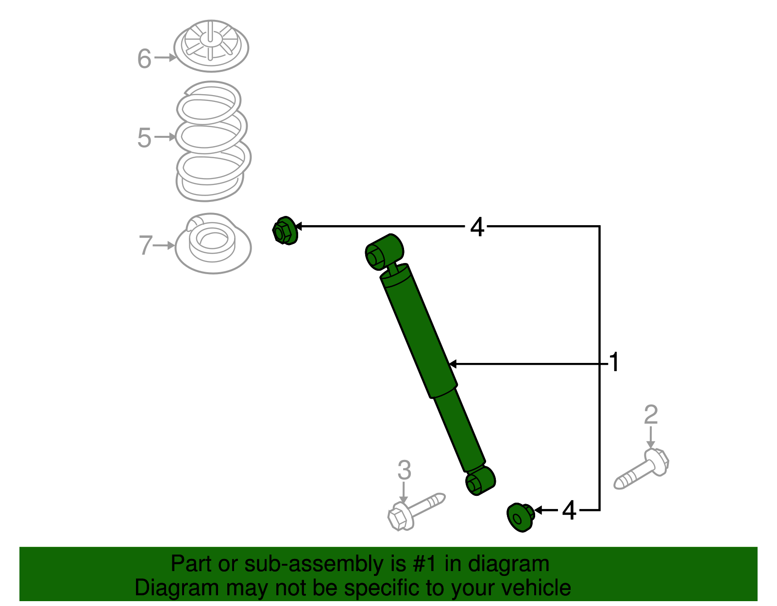 E6210 4BA1C Shock Absorber 2014 2017 Nissan Rogue Nissan Parts e6210-4ba1c-shock-absorber-2014-2017-nissan-rogue-nissan-parts