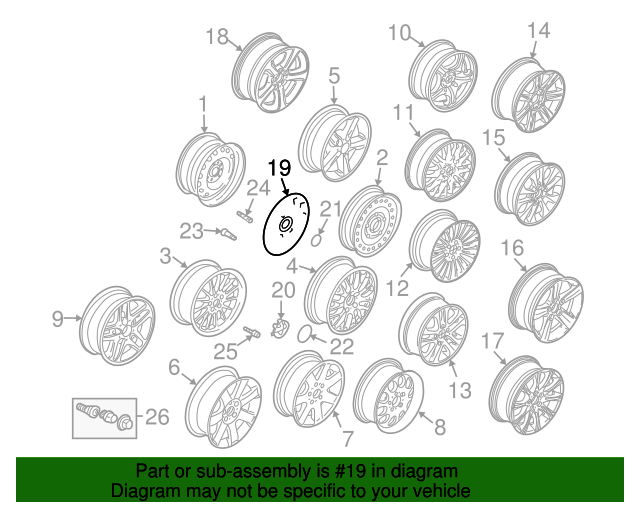 Genuine BMW 36131094158 Wheel Cover FREE Shipping on Most