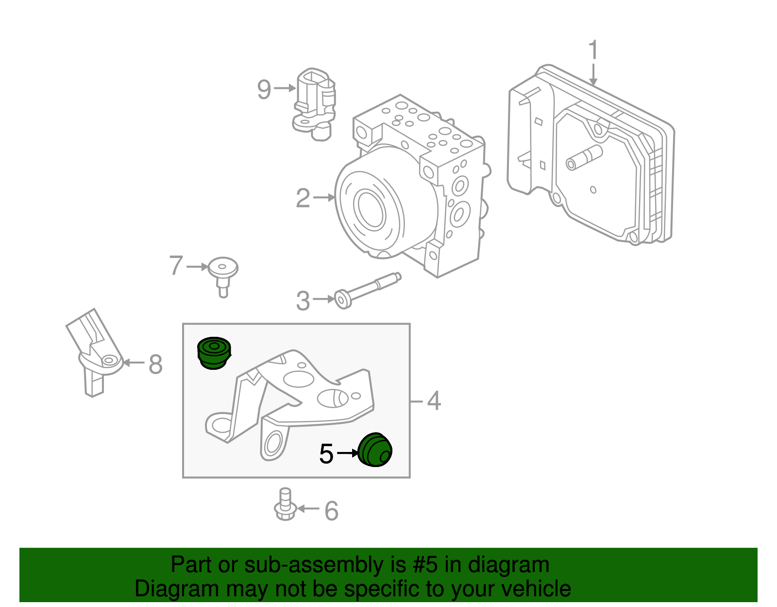 Mount Bracket Insulator - Ford (YS4Z-2C239-AA)