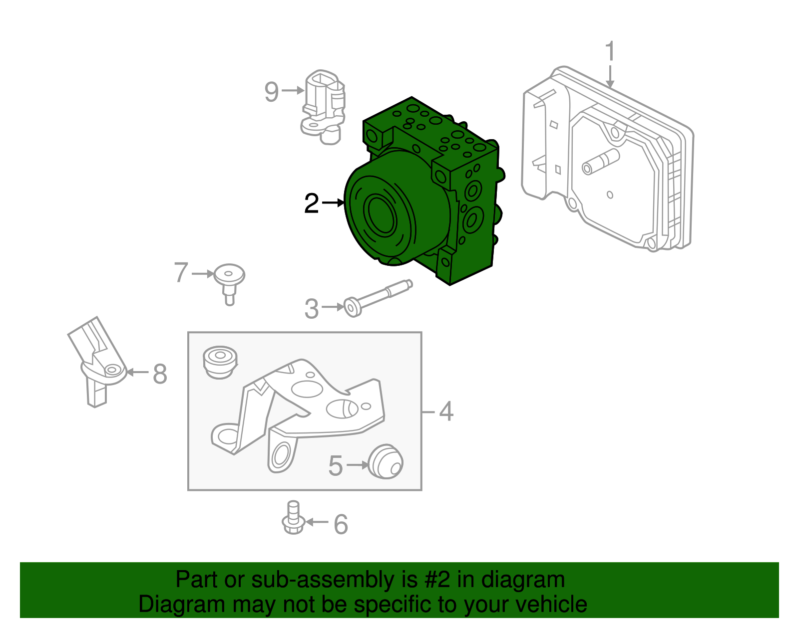 ABS Control Unit - Ford (GJ7Z-2C215-A)