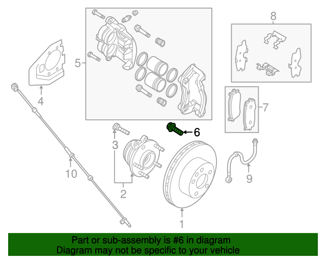 20152019 Nissan OEM NEW 1519 Nissan Altima Disc Brake Caliper Bracket Mounting Bolt 41005